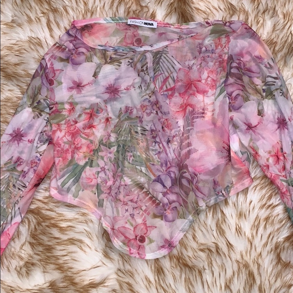 Fashion Nova Floral Crop Top